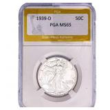 1939-D Walking Liberty Half Dollar PGA MS65