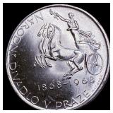 1968 Czechoslovakia Silver 10 Korun UNCIRCULATED