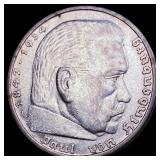 1935-A Germany Silver 5 Reichsmark UNCIRCULATED