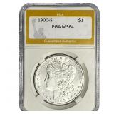 1900-S Morgan Silver Dollar PGA MS64