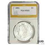 1881 Morgan Silver Dollar PGA MS65