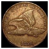 1858 Copper-Nickel Flying Eagle Cent CLOSELY UNCIR