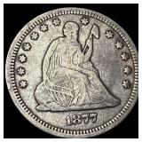1877 Seated Liberty Quarter LIGHTLY CIRCULATED