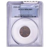 1925-D Wheat Cent PCGS MS63 BN