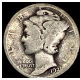 1921 Silver Mercury Dime NICELY CIRCULATED