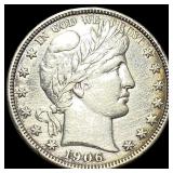 1906-D Silver Barber Half Dollar CLOSELY  UNCIRCU