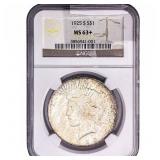 1925-S Morgan Silver Dollar NGC MS63+