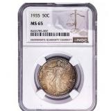 1935 Walking Liberty Half Dollar NGC MS65