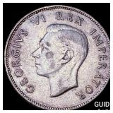 1942 South Africa Silver 2 1/2 Shillings CLOSELY U