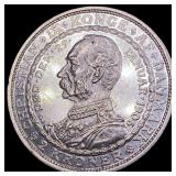 1906 Denmark Frederick VIII Silver 2 Kroner .3858