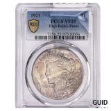 1921 Silver Peace Dollar PCGS VF25 High Relief