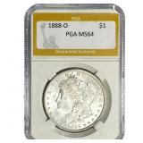 1888-O Morgan Silver Dollar PGA MS64
