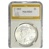 1923 Silver Peace Dollar PGA MS63