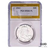 1963 Franklin Half Dollar PGA MS66 PL