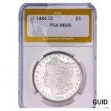 1884-CC Morgan Silver Dollar PGA MS65