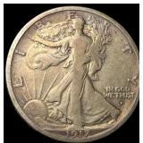 1917-S Silver Half Dollar Walking Liberty NICELY C