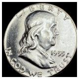 1955 Franklin Silver Half Dollar CHOICE BU