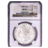 1883 Morgan Silver Dollar NGC MS63