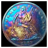 1867 Seated Liberty Half Dollar CHOICE AU