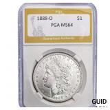 1888-O Morgan Silver Dollar PGA MS64