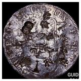 1816 Mexico Silver 8 Reales Chopmarked NEARLY UNCI