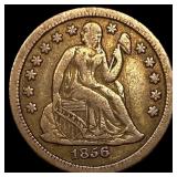 1856-O Silver Seated Liberty Dime NEARLY  UNCIRCU