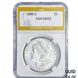 1886-S Morgan Silver Dollar PGA MS65