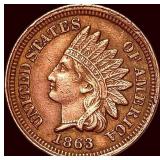 1863 Indian Head Cent CHOICE AU