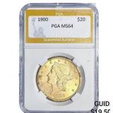 1900 $20 Gold Double Eagle PGA MS64