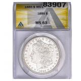 1885 Morgan Silver Dollar ANACS MS63