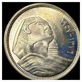 1957 Egypt Silver 5 Piastres UNCIRCULATED