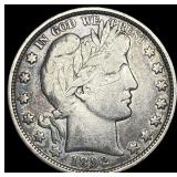 1892 Silver Half Dollar (Barber) LIGHTLY CIRCULATE
