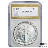 1994  PGA MS70 1oz Siver $1 SE