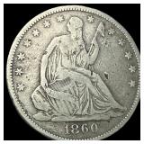 1860-O Silver Half Dollar LIGHTLY CIRCULATED