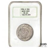1954-S Washington Carver Half Dollar NGC MS64