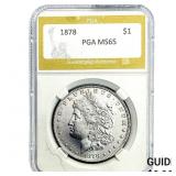 1878 Morgan Silver Dollar PGA MS65