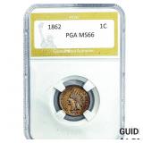 1862 Indian Head Cent PGA MS66
