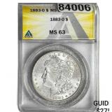 1883-O Morgan Silver Dollar ANACS MS63