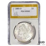 1885-O Morgan Silver Dollar PGA MS66