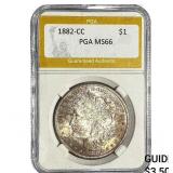 1882-CC Morgan Silver Dollar PGA MS66