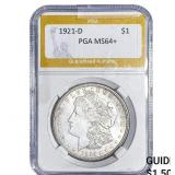 1921-D Morgan Silver Dollar PGA MS64+