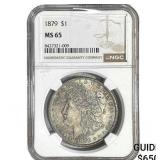 1879 Morgan Silver Dollar NGC MS65