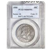 1956 Franklin Half Dollar PCGS MS66 FBL