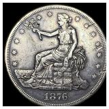 1876-S Silver Trade Dollar NEARLY UNCIRCULATED