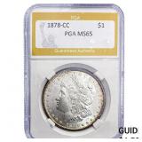 1878-CC Morgan Silver Dollar PGA MS65