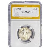 1929 Standing Liberty Quarter PGA MS64 FH