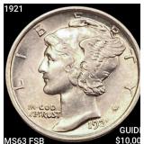 1921 Mercury Dime CHOICE BU FSB