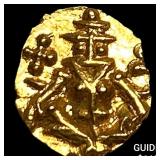 1600-1800 AD India .014oz Gold Fanam UNCIRCULATED