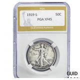 1919-S Standing Liberty Half Dollar PGA XF45