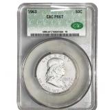 1960 Franklin Half Dollar CAC PR67